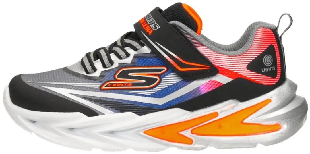 Skechers S Lights Flex-Glow Ultra Jongens Sneakers - Zwart - afbeelding 2 van 6
