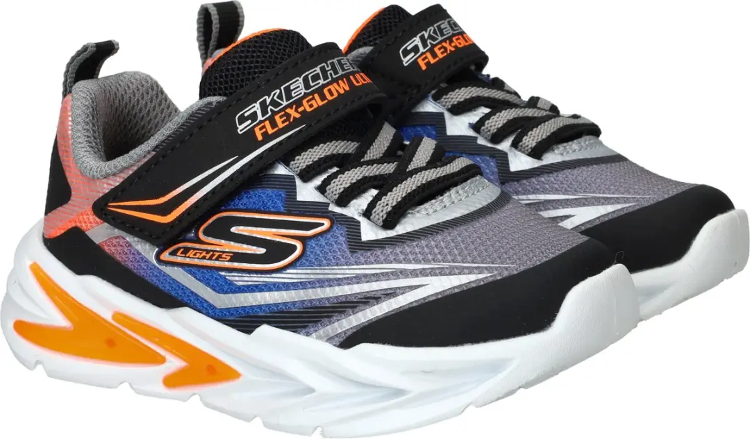 Skechers S Lights Flex-Glow Ultra Jongens Sneakers - Zwart - afbeelding 4 van 6