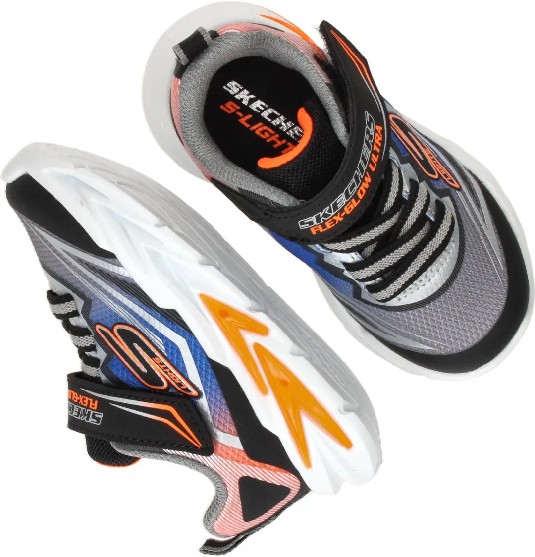 Skechers S Lights Flex-Glow Ultra Jongens Sneakers - Zwart - afbeelding 6 van 6