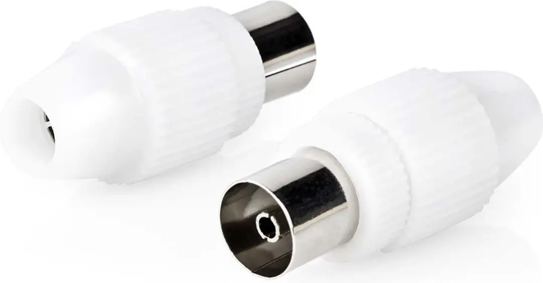 Nedis IEC Coax Connector Recht Female 75 Ohm - 2 Stuks