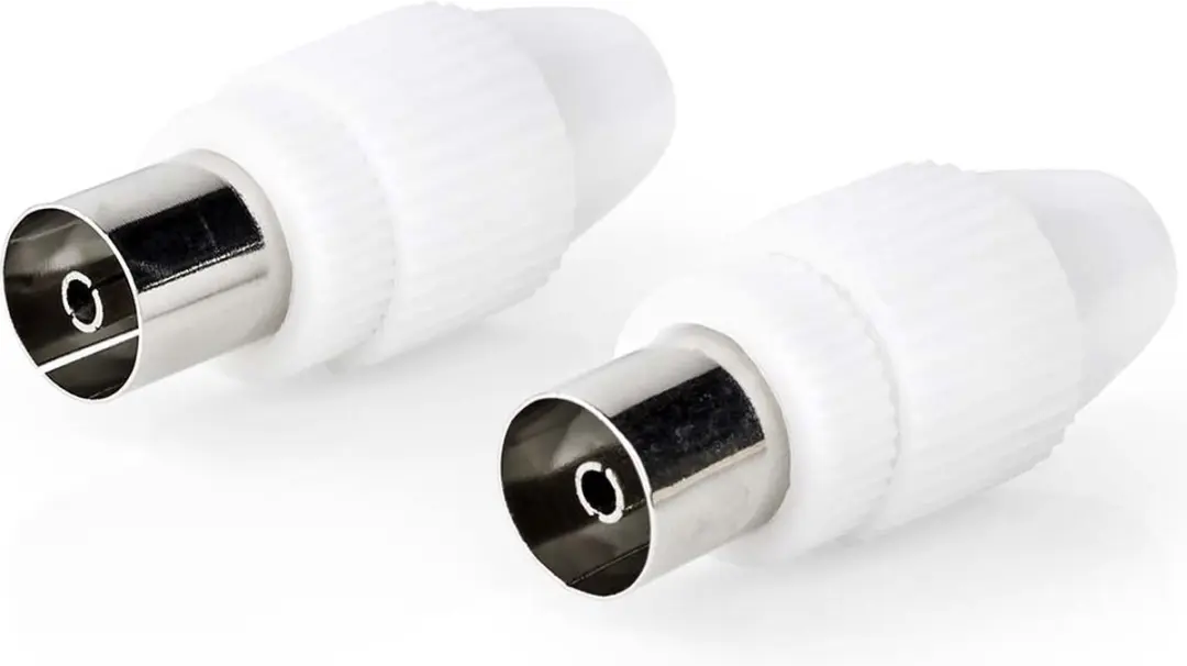 Nedis IEC Coax Connector Recht Female 75 Ohm - 2 Stuks
