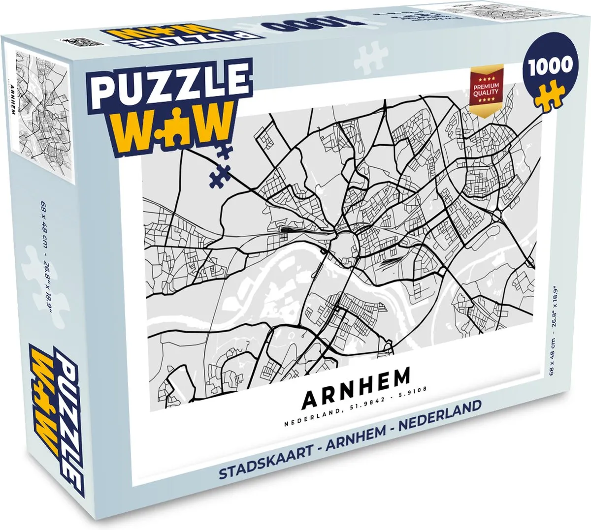 PuzzleWow Arnhem Legpuzzel 1000 Stuks - Multicolor