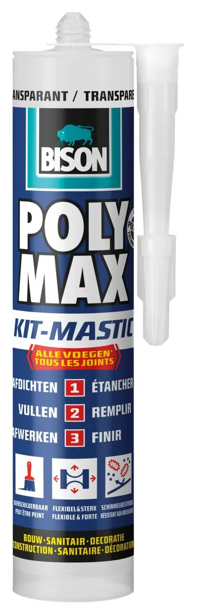 Bison Poly Max Kit Transparant 280ml