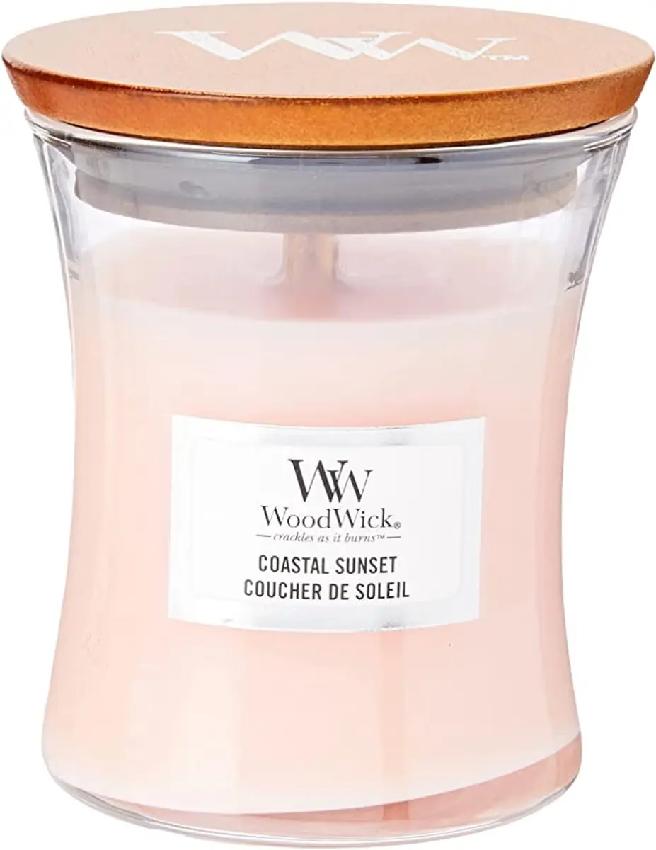 Woodwick Coastal Sunset Mini Geurkaars - 20 Branduren - 85gr - afbeelding 2 van 6
