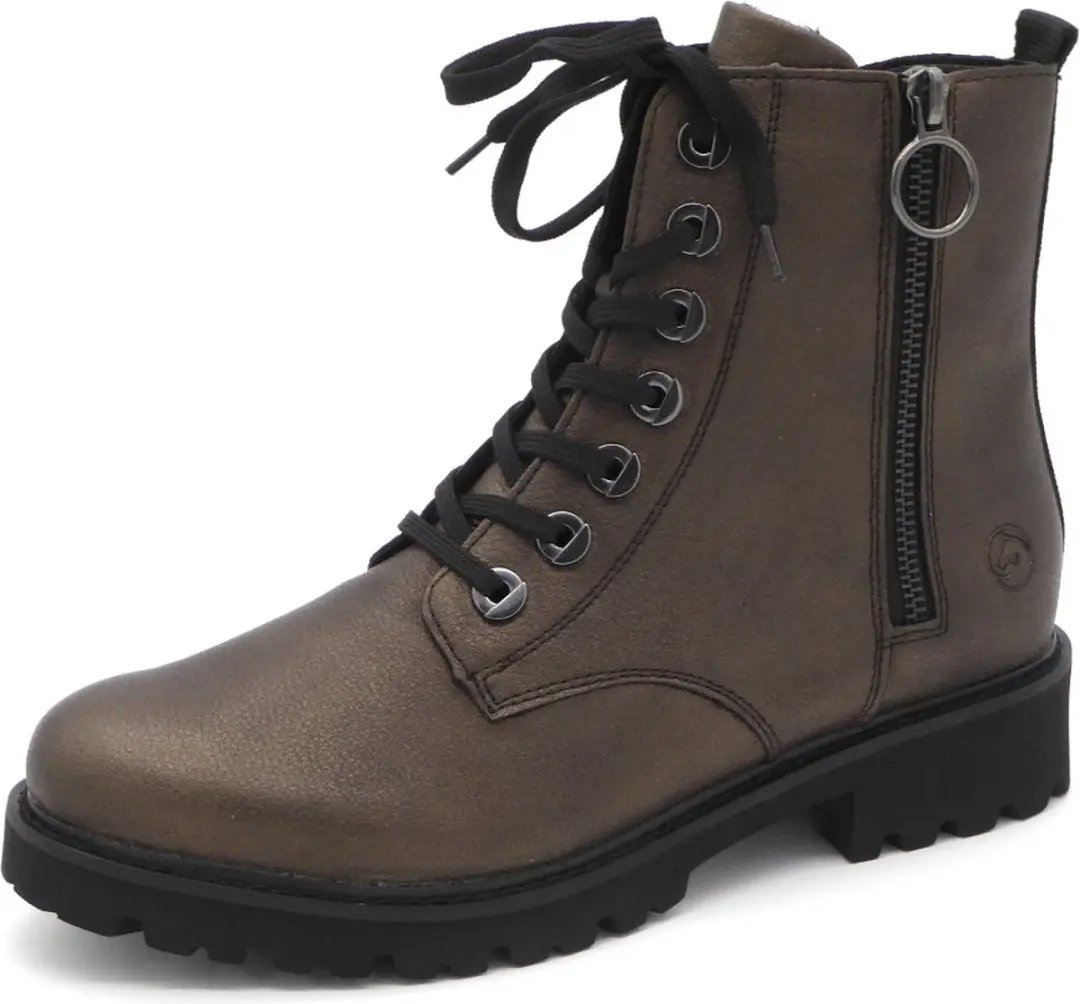 Remonte D8671 92 Dames Veterboots - Brons Metallic 37