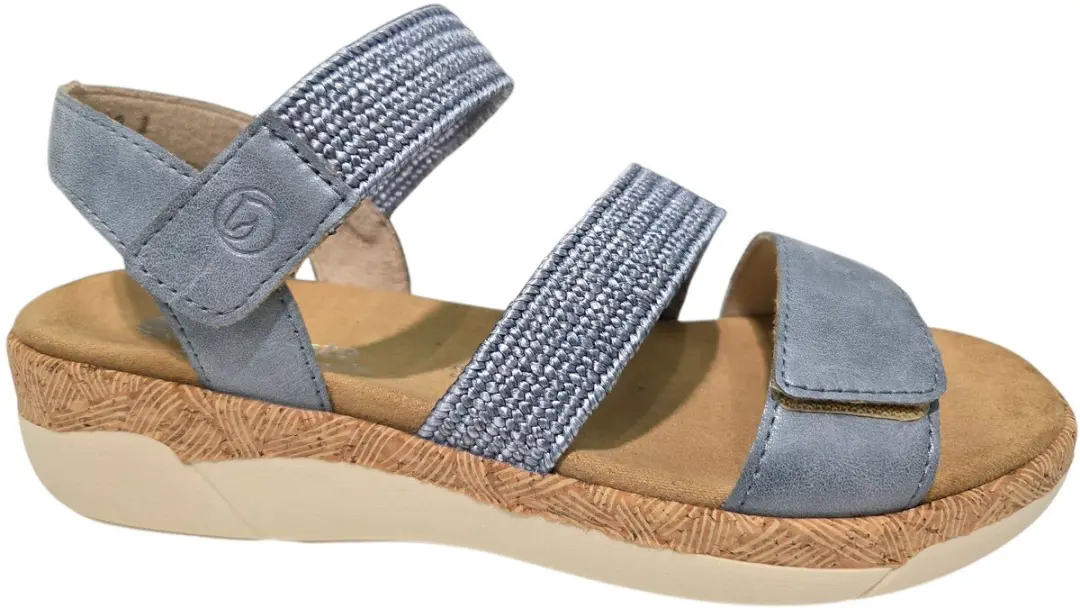 Remonte R6861-12 Sandalen Blauw Metallic Leer Dames