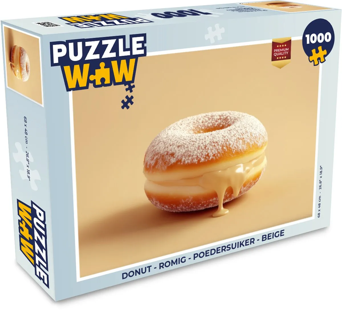 PuzzleWow Donut Legpuzzel 1000 Stuks - Beige