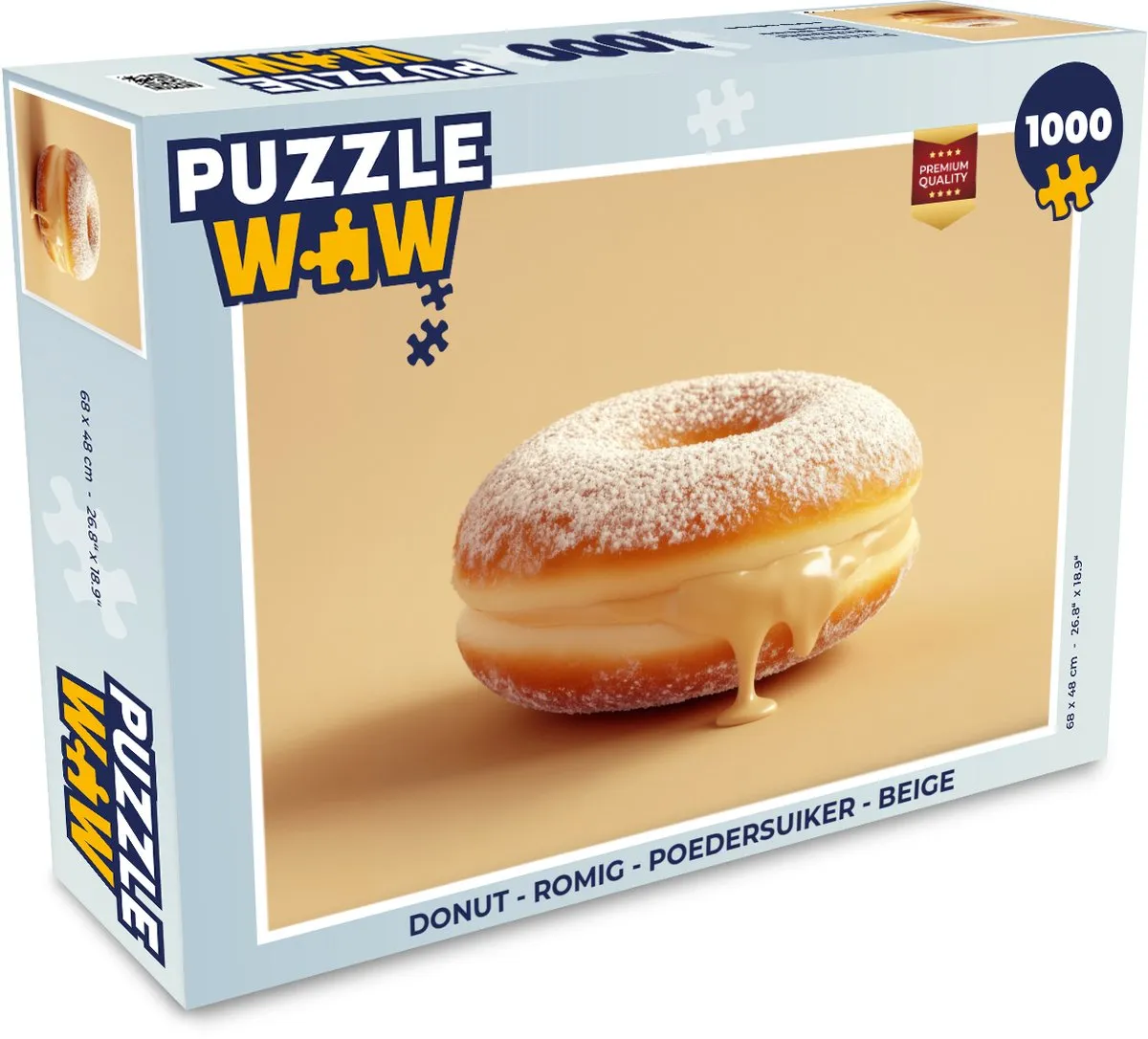 PuzzleWow Donut Legpuzzel 1000 Stuks - Beige