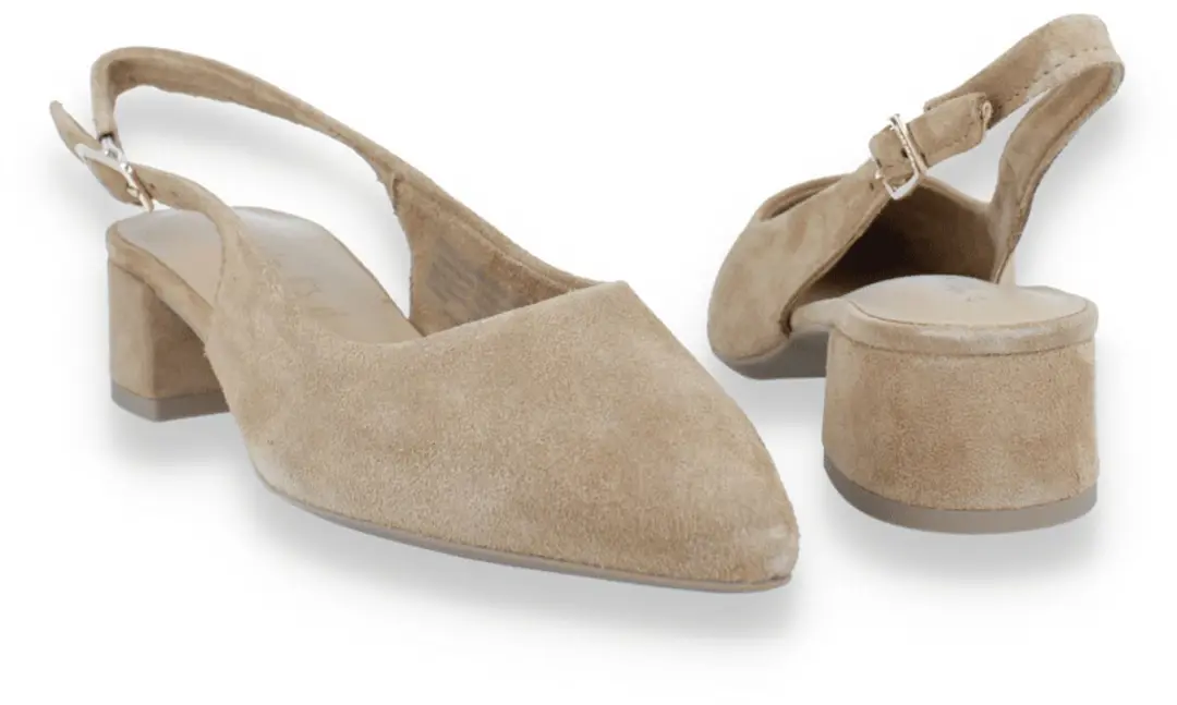 Tamaris Slingbacks cognac Suède - Maat 39