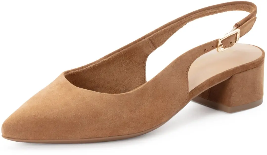 Tamaris Slingbacks cognac Suède - Maat 39