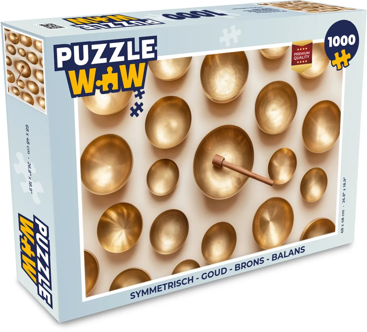 PuzzleWow Symmetrisch Legpuzzel 1000 Stuks - Goud