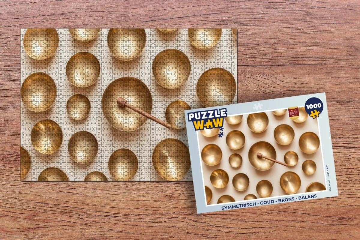 PuzzleWow Symmetrisch Legpuzzel 1000 Stuks - Goud