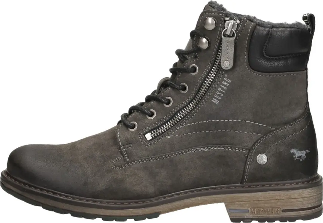 Mustang Veterschoenen Hoog - Donkergrijs - Maat 42
