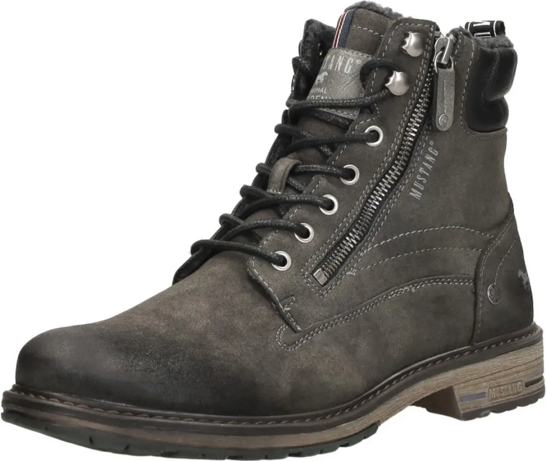 Mustang Veterschoenen Hoog - Donkergrijs - Maat 42