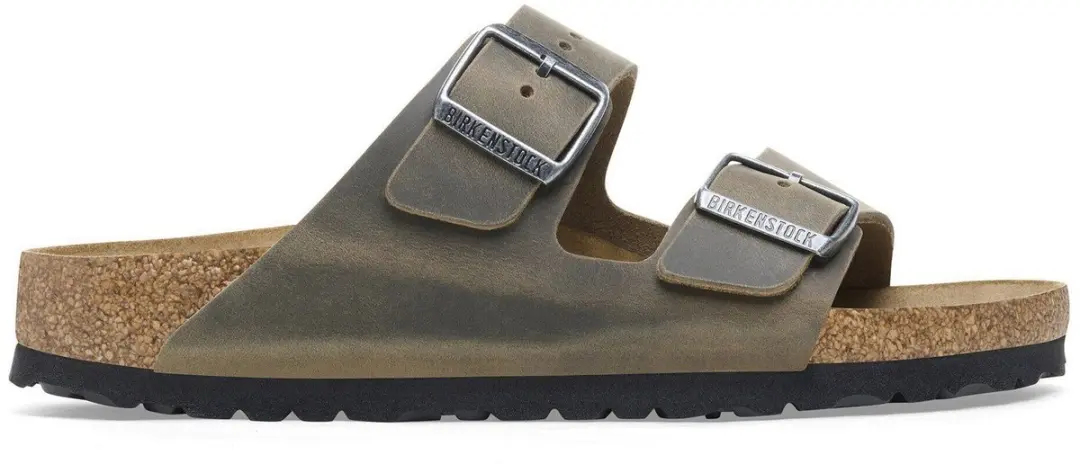 Birkenstock Arizona FL Slides - 38 - Bruin/Kaki - afbeelding 3 van 6