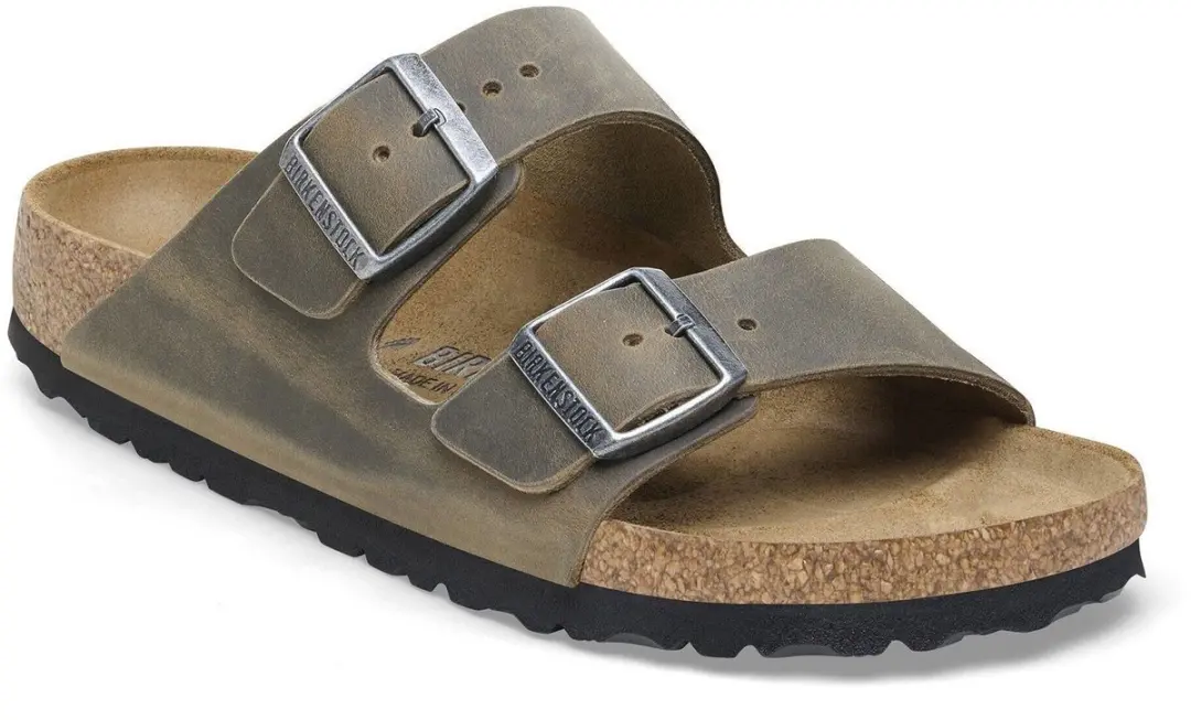 Birkenstock Arizona FL Slides - 38 - Bruin/Kaki - afbeelding 4 van 6