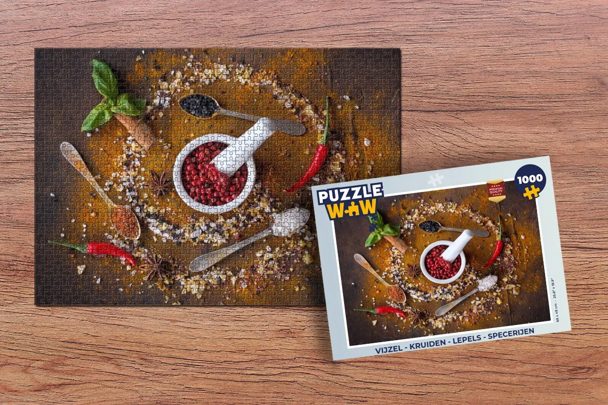 PuzzleWow Kruiden & Specerijen Legpuzzel 1000 Stuks - Multicolor