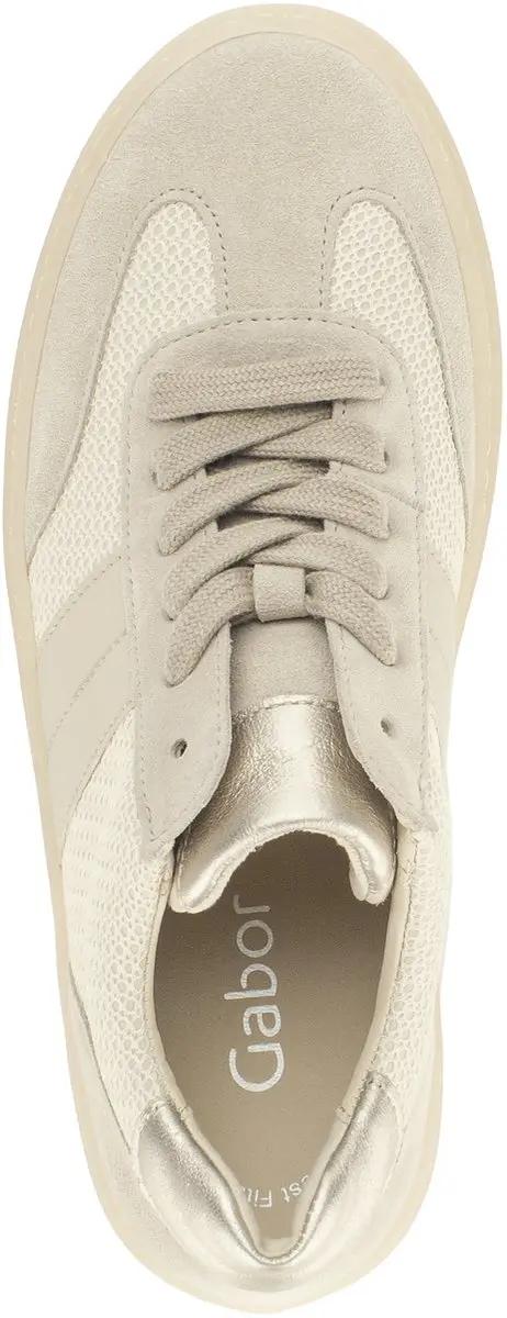 Gabor 83.350.12 Dames Sneakers - 38.5 - Beige/Combi