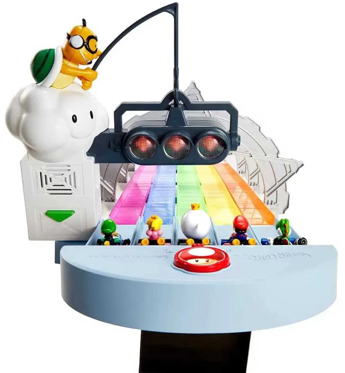 Hot Wheels Mario Kart Regenboog Raceset GXX41 - Meerkleurig