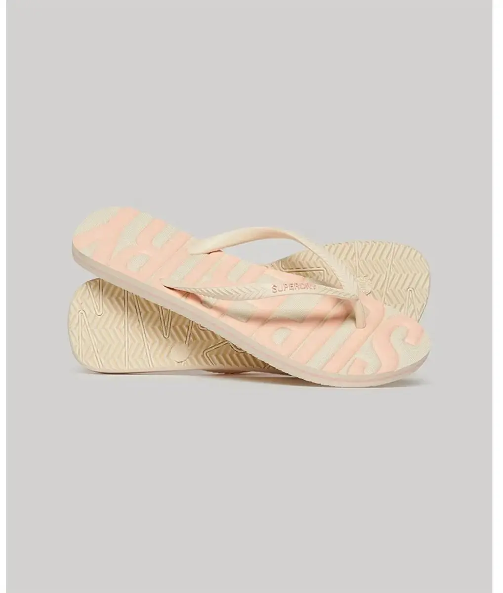 Superdry Vegan Vintage Teenslippers WF310228A - 34 - Rice White/Coral - afbeelding 3 van 6