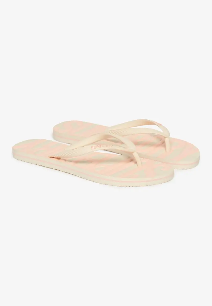 Superdry Vegan Vintage Teenslippers WF310228A - 34 - Rice White/Coral - afbeelding 2 van 6