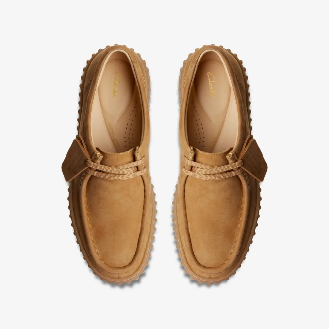 Clarks Torhill Bee Dames Veterschoenen - Nubuck Cognac - afbeelding 3 van 6