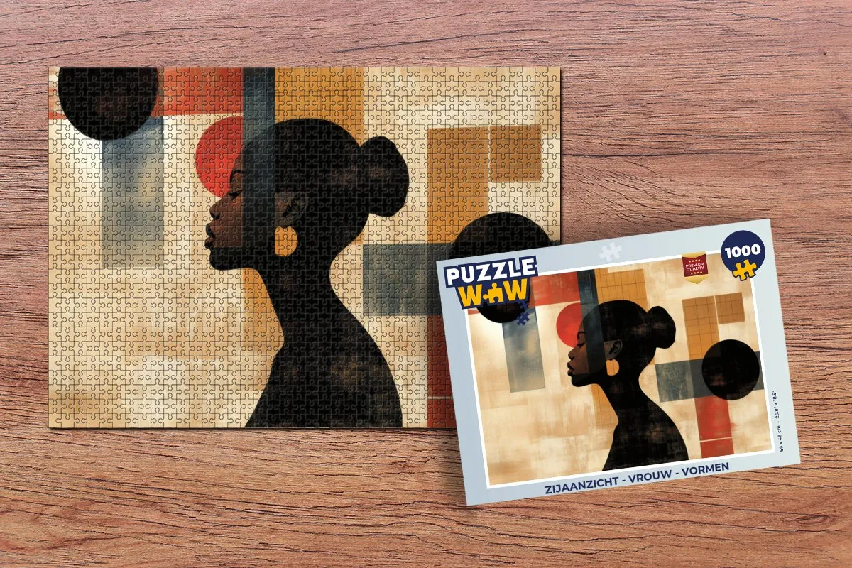 PuzzleWow Legpuzzel 1000 Stuks - Zijaanzicht Vrouw Vormen