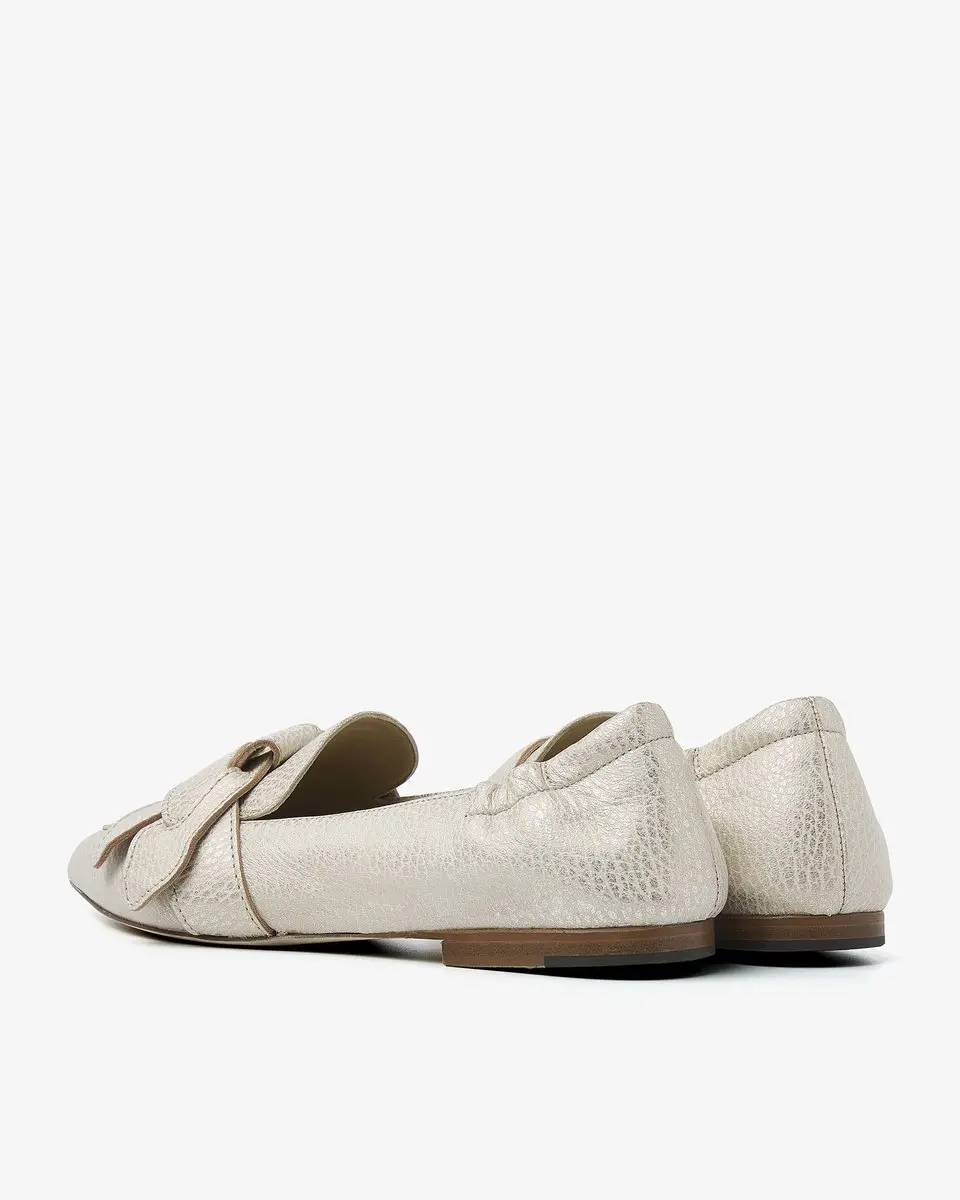 VIA VAI Lola Rayne Loafers Dames - Leer Beige - Maat 41