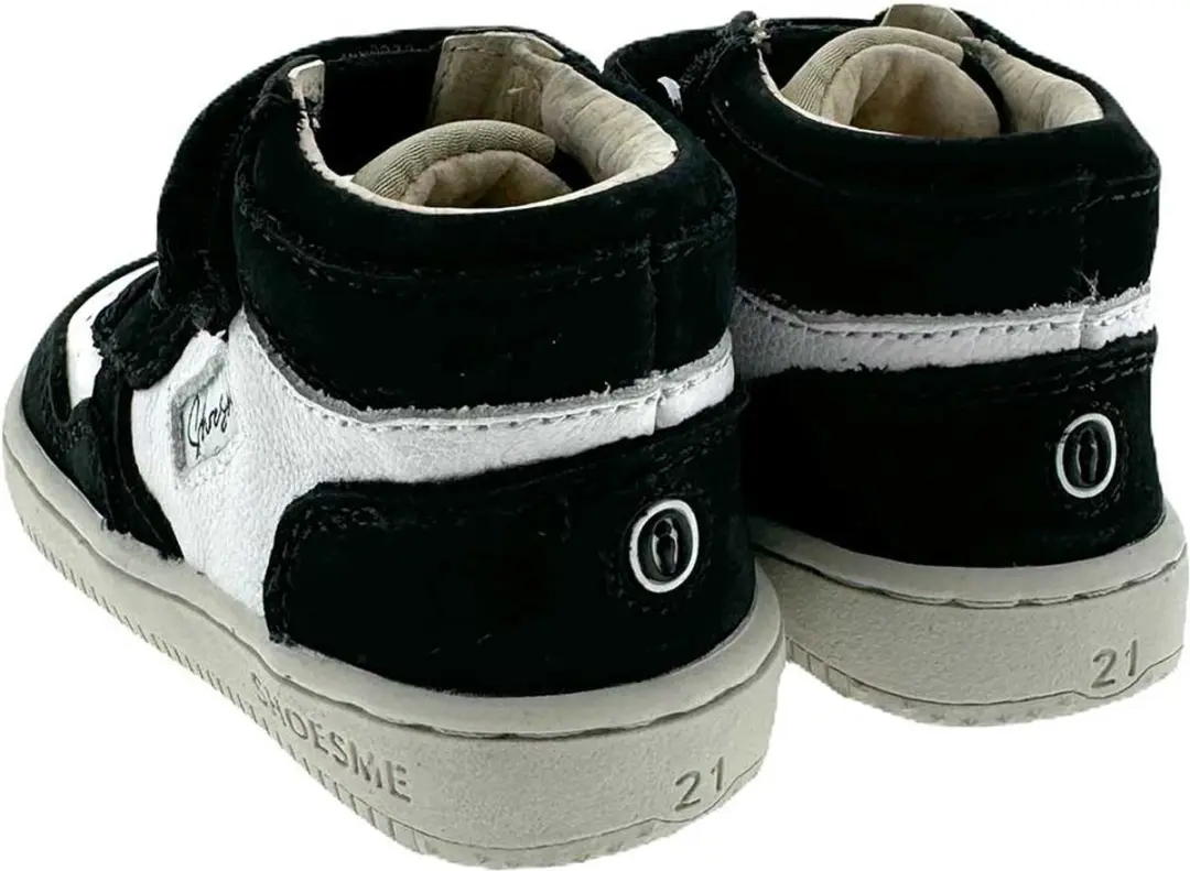 Shoesme Babysneakers Black White - Maat 20