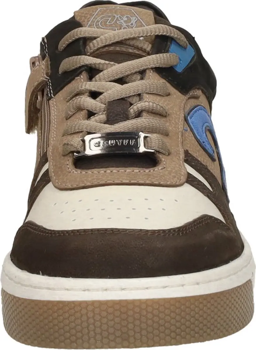 Cruyff Junior Trophy Mid Sneakers - Leer - Bruin - Maat 33 - afbeelding 3 van 6
