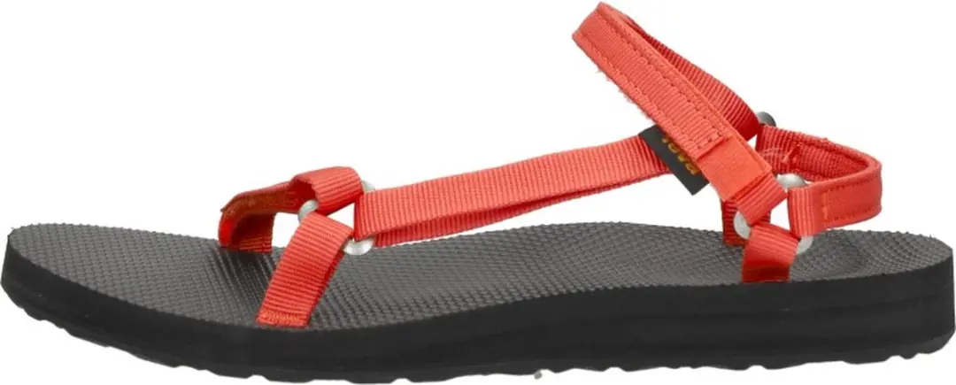 Teva Original Universal Slim Dames Sandalen - Zwart/Rood - afbeelding 3 van 6