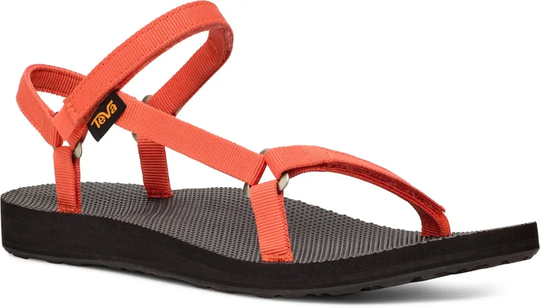 Teva Original Universal Slim Dames Sandalen - Zwart/Rood - afbeelding 2 van 6