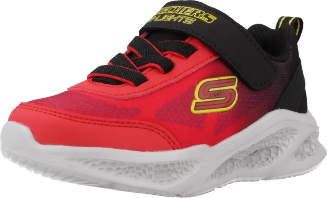 Skechers Meteor Lights Krendox Schoenen - EU 22 - Rood/Zwart/Geel