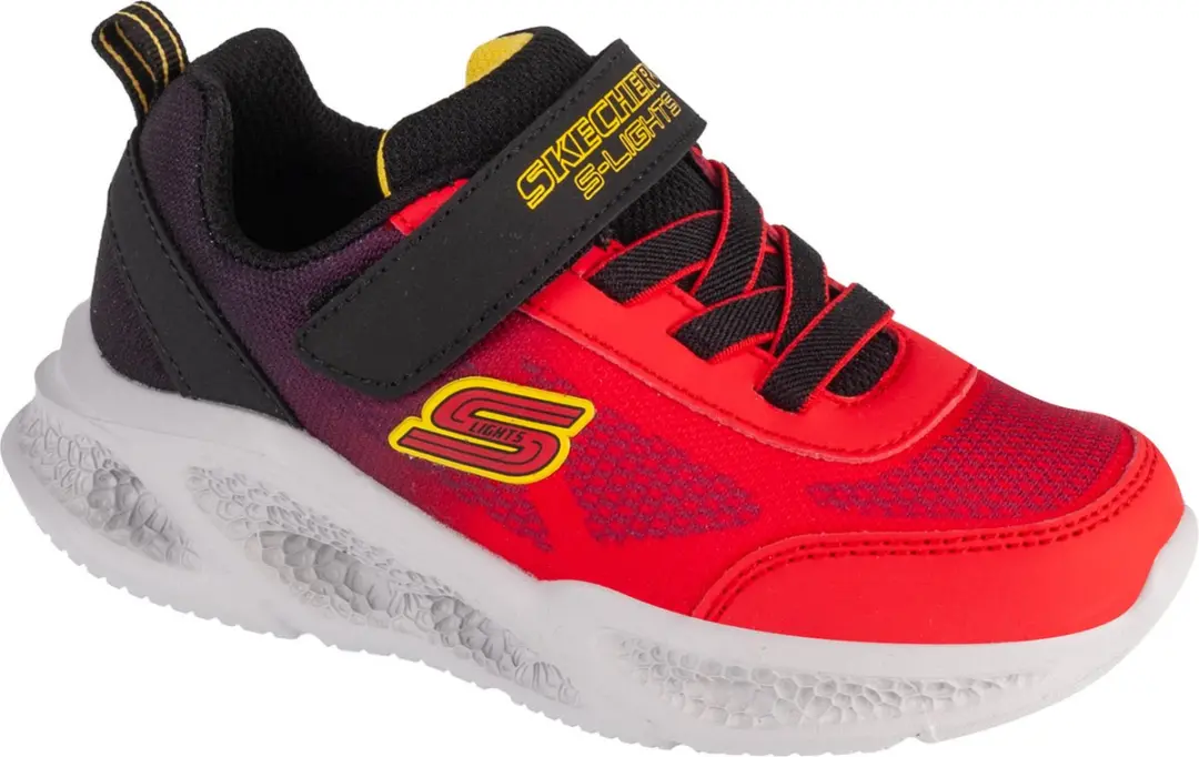 Skechers Meteor Lights Krendox Schoenen - EU 22 - Rood/Zwart/Geel