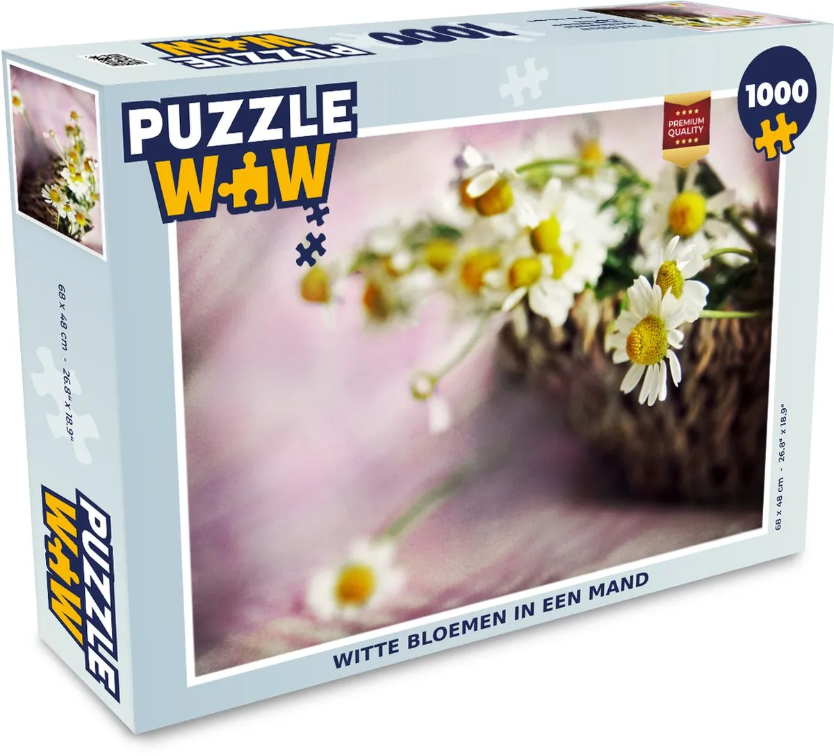PuzzleWow Bloemen Mand Legpuzzel 1000 Stuks - Multicolor