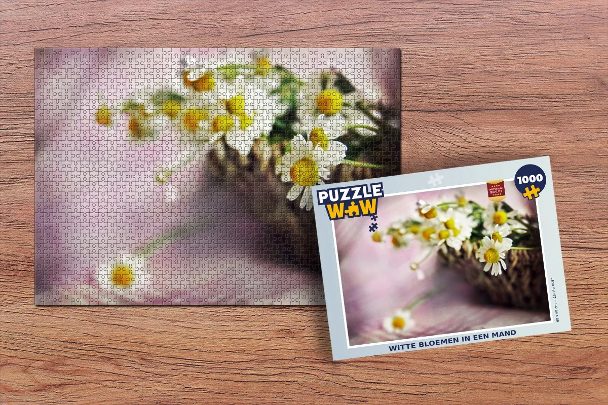 PuzzleWow Bloemen Mand Legpuzzel 1000 Stuks - Multicolor