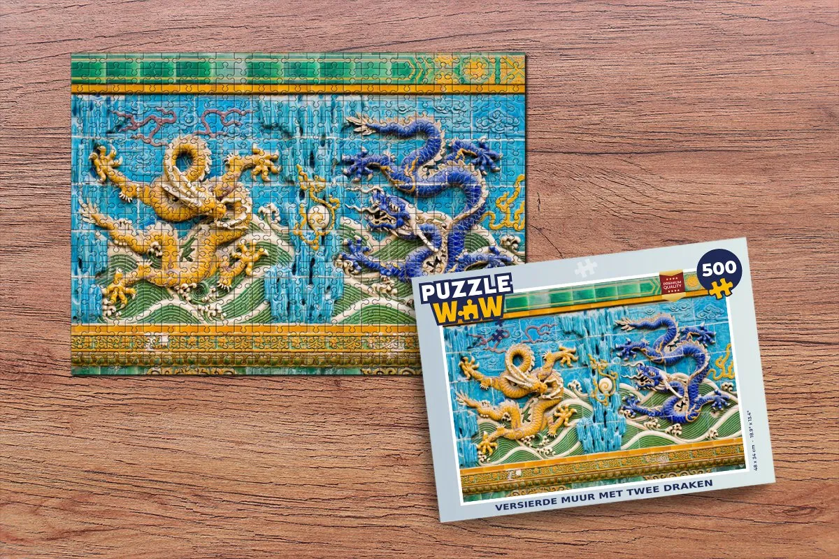 PuzzleWow Draken Legpuzzel 500 Stuks - Multicolor
