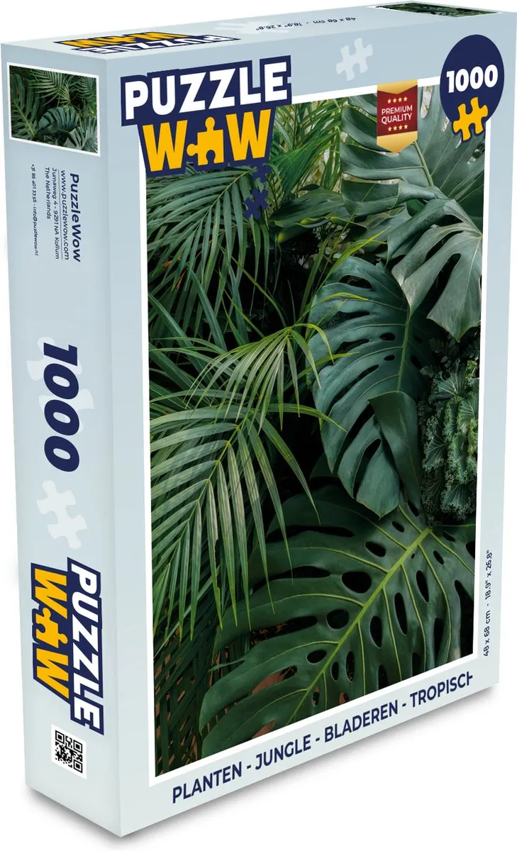 PuzzleWow Jungle Legpuzzel 1000 Stuks - Multicolor