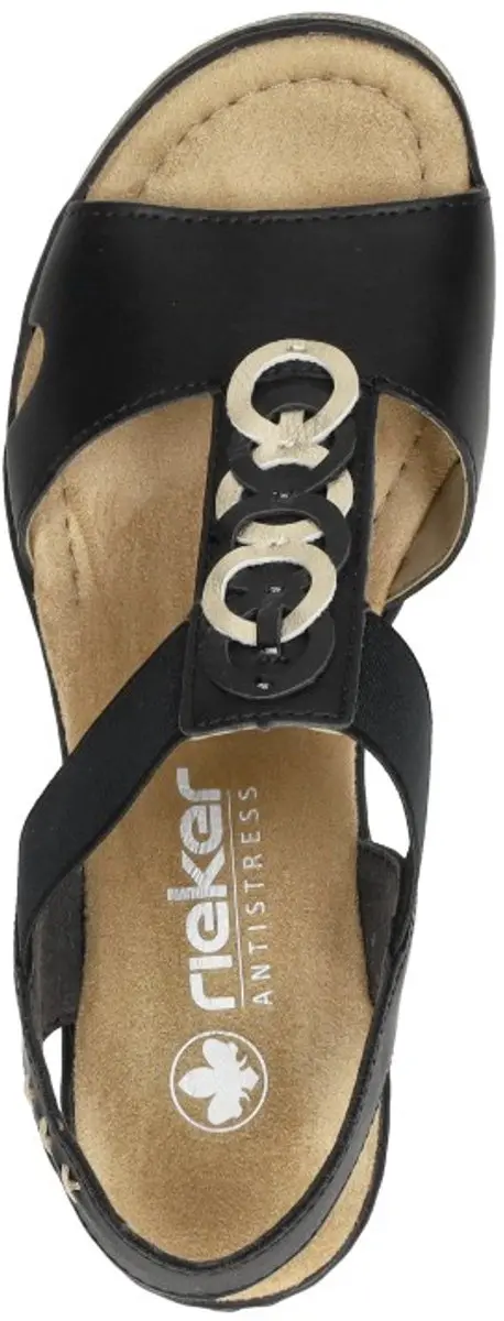 Rieker Hak Sandalen 42 - Zwart