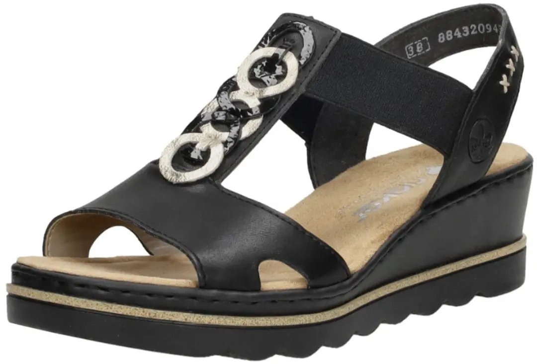 Rieker Hak Sandalen 42 - Zwart