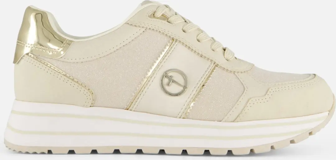 Tamaris Essential Sneakers beige Textiel