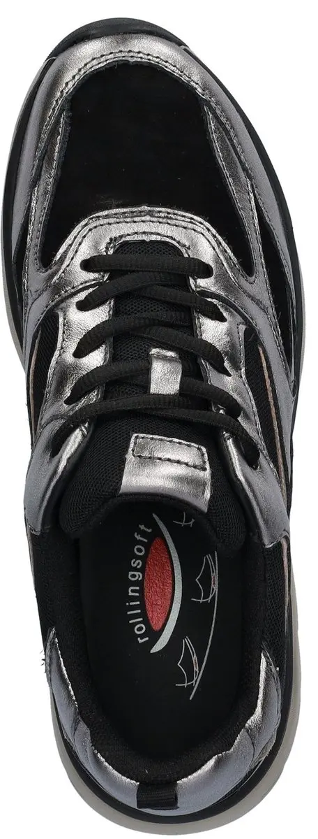 Gabor Rollingsoft Dames Sneaker - Zilver