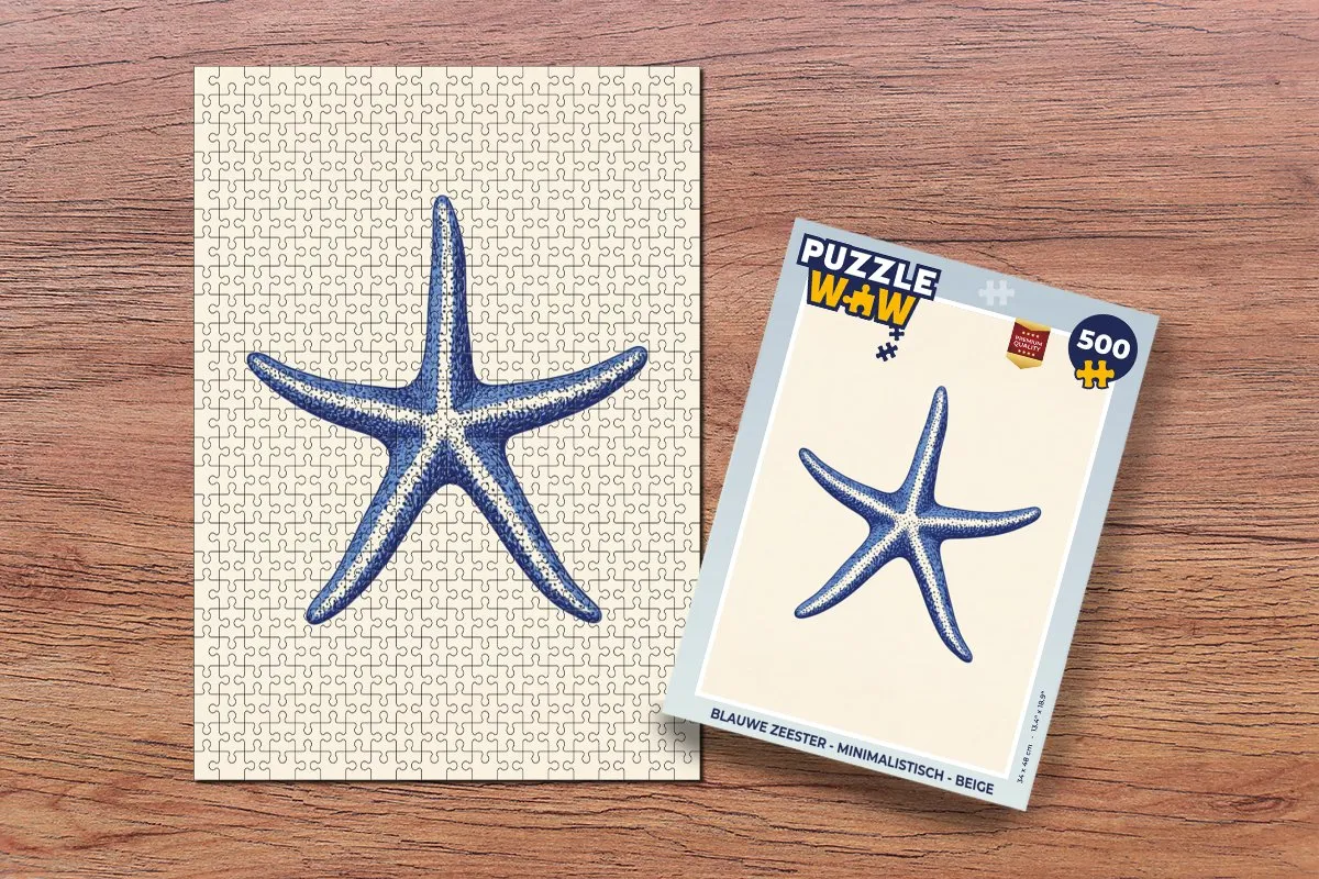 PuzzleWow Minimalistische Zeester Legpuzzel 500 Stuks