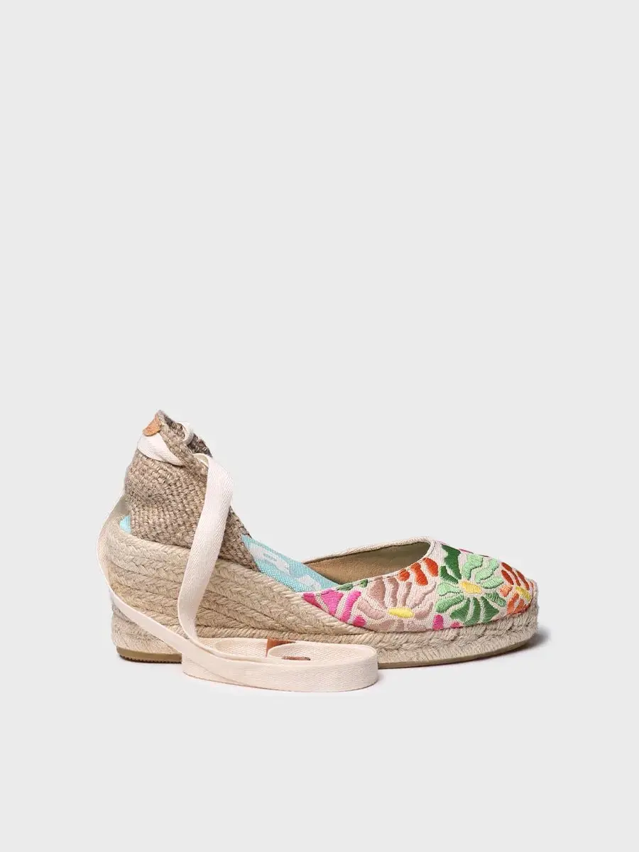 Veelkleurige Valenciaanse espadrille voor dames