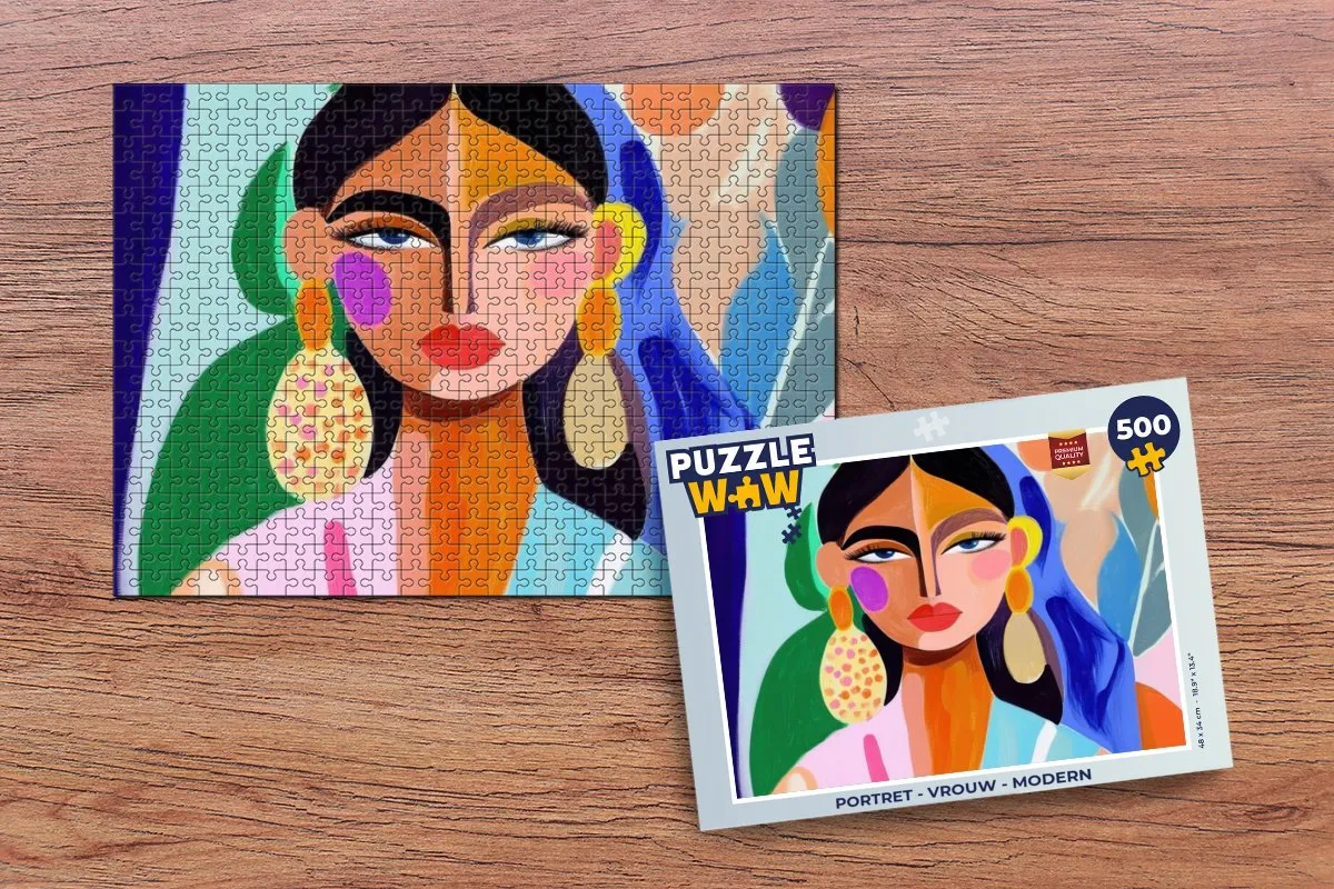 PuzzleWow Portret Legpuzzel 500 Stuks - Vrouw