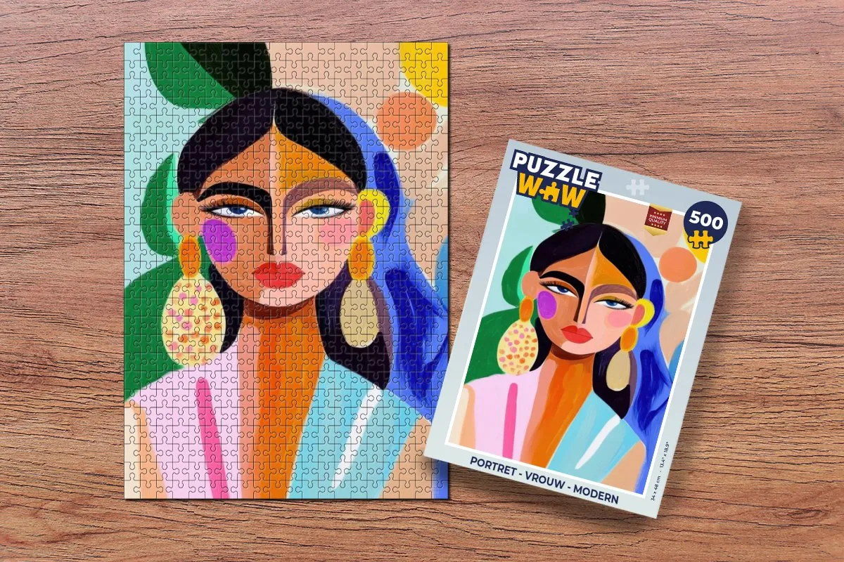 PuzzleWow Portret Legpuzzel 500 Stuks - Vrouw