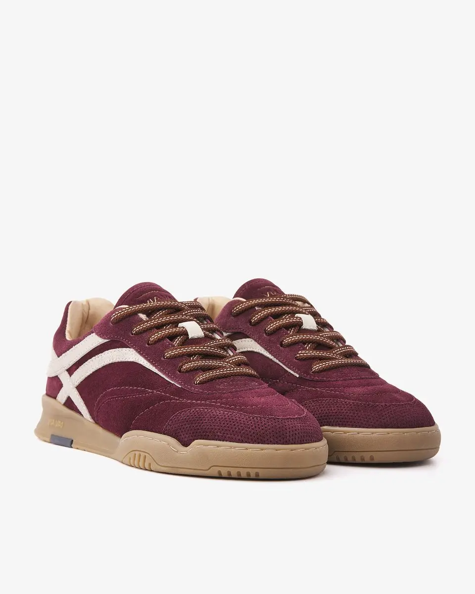 VIA VAI Kris Dante Sneakers Dames - Bordeaux - Leer/Suède 41