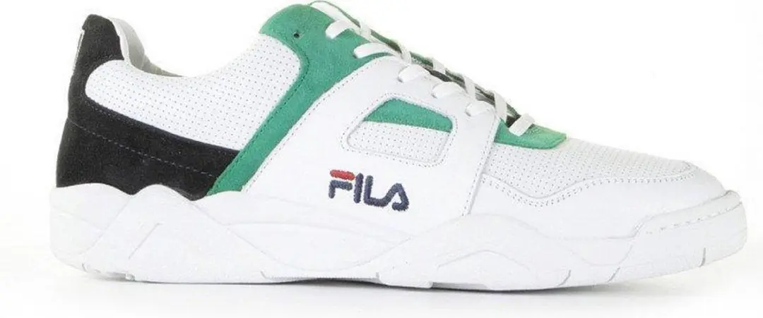 FILA Cedar CB Low Wit/Donkerblauw/Groen Heren Sneakers Wit Divers