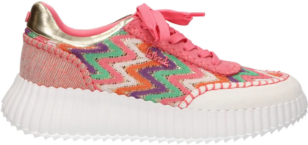La Strada Sneaker Roze Multi Textiel