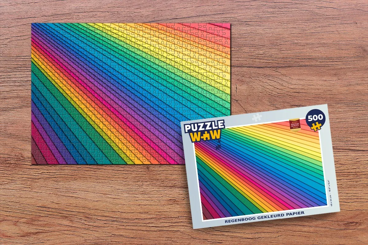 PuzzleWow Regenboog Legpuzzel 500 Stuks - Multicolor
